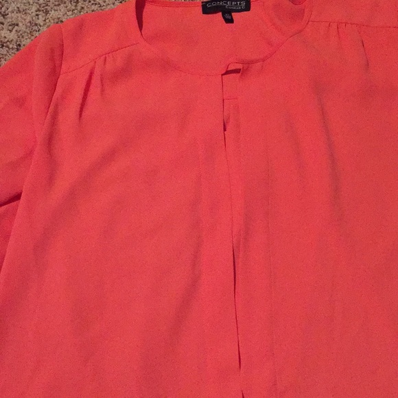 Orange Tangerine SZ 10 Shirt Tunic Large L - Picture 2 of 5